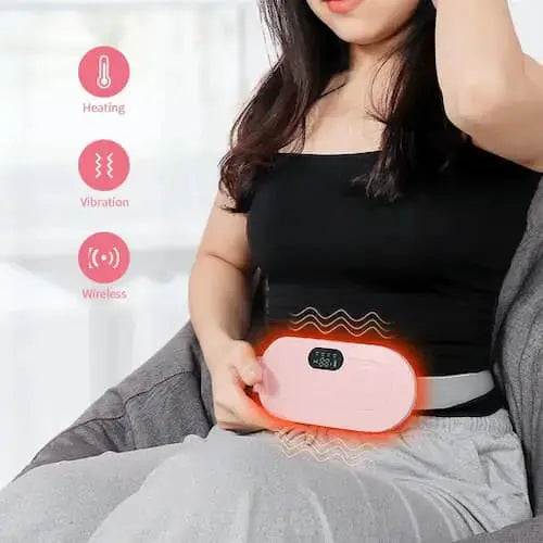 Period Pain Cramp Relief Belt -Portable Menstrual Heating Pad, Heated Belly Belt for Menstrual Cramp Relief with 3 Heat Levels and 4 Modes, Electric Belt Massage for Women and Girls Multi Collection Online